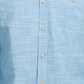 Camisa social masculina vintage à prova de intempéries com gola azul tamanho pequeno