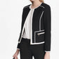 Jaqueta Calvin Klein Feminina com Acabamento Contrastado, Preta, Tamanho 2