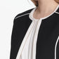 Jaqueta Calvin Klein Feminina com Acabamento Contrastado, Preta, Tamanho 2