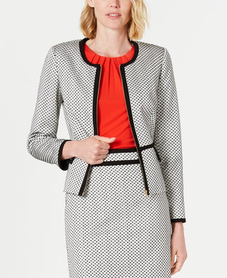 Jaqueta Calvin Klein Feminina com Zíper Frontal e Canelado Cinza Tamanho 4