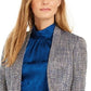 Calvin Klein Blazer assimétrico de tweed feminino azul tamanho 14