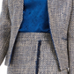 Calvin Klein Blazer assimétrico de tweed feminino azul tamanho 4