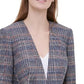 Calvin Klein Blazer Xadrez Tweed Feminino Marrom Tamanho 14