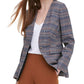 Calvin Klein Blazer Xadrez Tweed Feminino Marrom Tamanho 8