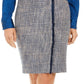 Saia lápis de tweed feminina Calvin Klein azul tamanho 14