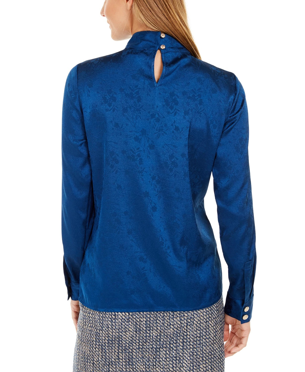 Blusa Calvin Klein Feminina Estampada Gola Moletom Azul Tamanho XG