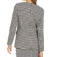 Calvin Klein Blazer Feminino Estampa Pied-de-poule Botão Único Cinza Tamanho 10