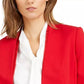 Calvin Klein Blazer Feminino de Botão Único Vermelho Tamanho 12
