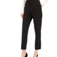 Calça de smoking feminina Calvin Klein de cintura alta, preta, tamanho 12