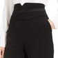 Calça de smoking feminina Calvin Klein de cintura alta, preta, tamanho 12