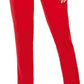 Calça social feminina Calvin Klein com cintura plissada e ajuste slim, vermelha, tamanho 4