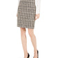 Saia de tweed com lantejoulas Calvin Klein feminina bege tamanho 14