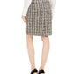 Saia de tweed com lantejoulas Calvin Klein feminina bege tamanho 14