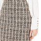 Saia de tweed com lantejoulas Calvin Klein feminina bege tamanho 14