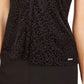 Blusa feminina Calvin Klein com estampa animal texturizada, tamanho médio, prateada