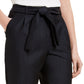 Calça Calvin Klein Feminina Slim Fit Amarrada na Frente, Azul Marinho, Tamanho 12