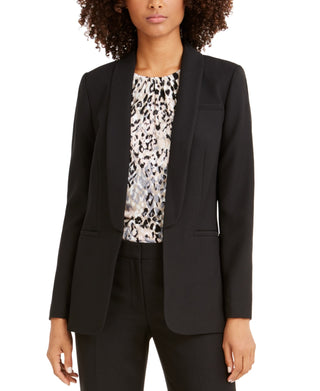 Calvin Klein Parker Twill Blazer Feminino Preto Tamanho 12
