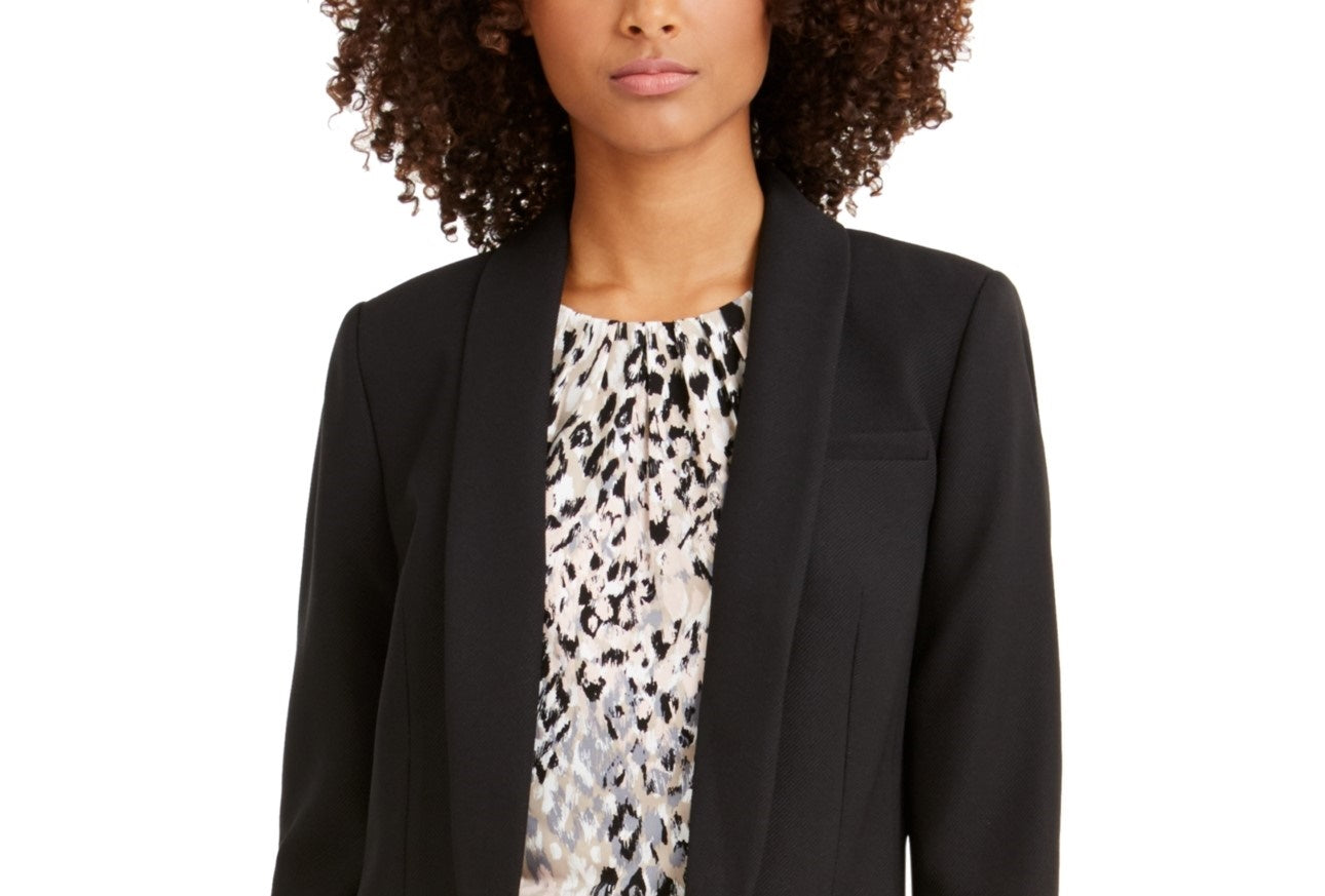 Calvin Klein Parker Twill Blazer Feminino Preto Tamanho 12