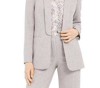 Calvin Klein Parker Blazer Aberto Frontal Feminino Cinza Tamanho 14