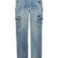 Calça jeans masculina Seven7 Adaptive Seated Mosset com bolsos, azul, tamanho 34x33