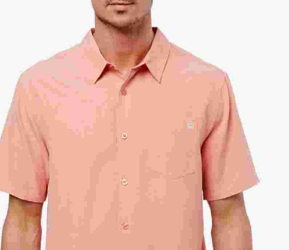 Camisa de manga curta masculina Jack O'Neill Liberty rosa tamanho médio