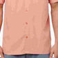 Camisa de manga curta masculina Jack O'Neill Liberty rosa tamanho médio
