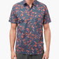 Camisa masculina Jack O'Neill Bamboo manga curta, azul, tamanho extragrande