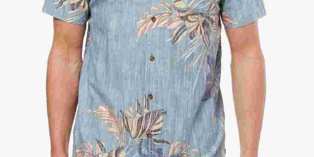 Camiseta masculina Jack O'Neill Bali manga curta azul, tamanho X-G