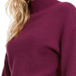 Suéter feminino Lucy Paris com gola careca, roxo, tamanho médio