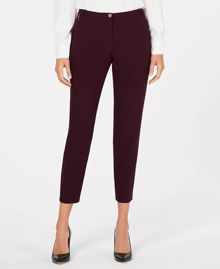 Calça skinny Calvin Klein Highline feminina roxa tamanho 4 pequena
