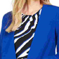 Calvin Klein Blazer Feminino Sem Gola Azul Tamanho 8 Petite