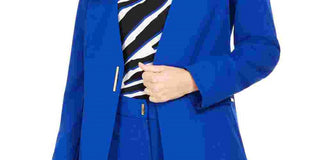 Calvin Klein Blazer Feminino Sem Gola Azul Tamanho 8 Petite