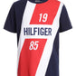 Camiseta Tommy Hilfiger Infantil Meninos Colorblocked Logo Panel Azul Escuro Tamanho 2T