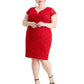 Vestido tubinho metálico plus size feminino conectado vermelho tamanho 20W