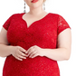 Vestido tubinho metálico plus size feminino conectado vermelho tamanho 20W