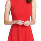 Vestido Tommy Hilfiger Feminino Fit &amp; Flare Vermelho Tamanho 14