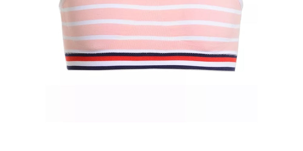 Sutiã listrado sem costura Tommy Hilfiger Little &amp; Big Girl's Rosa Tamanho 12-14