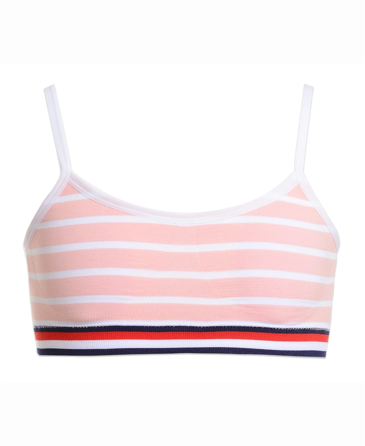 Sutiã listrado sem costura Tommy Hilfiger Little &amp; Big Girl's Rosa Tamanho 6-7