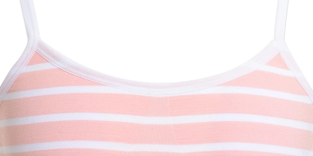 Sutiã listrado sem costura Tommy Hilfiger Little &amp; Big Girl's Rosa Tamanho 6-7