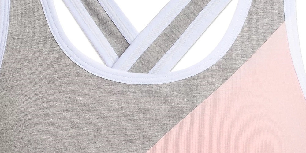 Sutiã Tommy Hilfiger Little &amp; Big Girl's Cross Back Colorblocked Rosa Tamanho 6-7