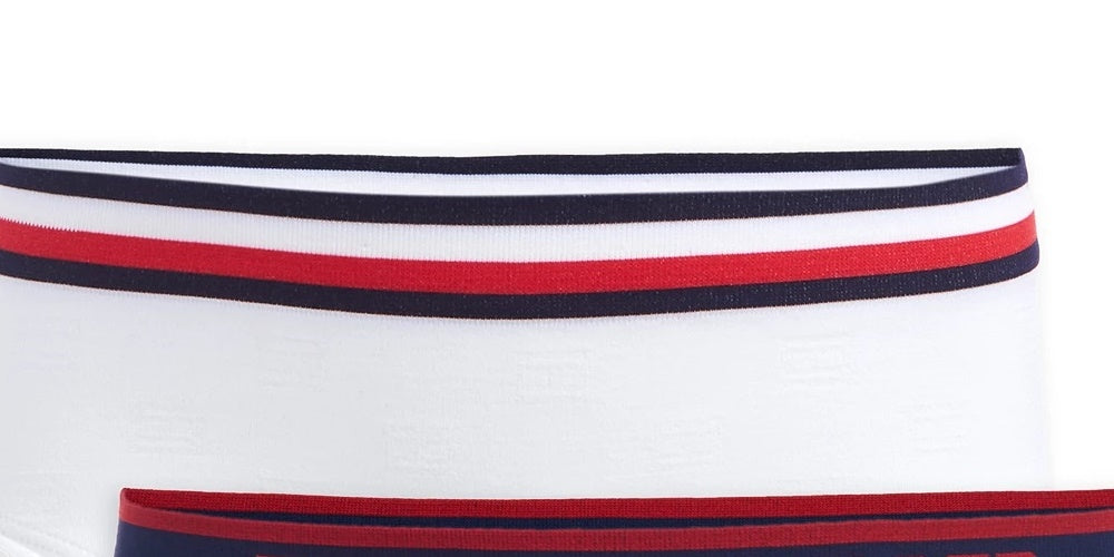 Tommy Hilfiger Little &amp; Big Girl's 2 unidades, roupa íntima hipster sem costura, azul-marinho, tamanho 12-14