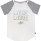 Camiseta Tommy Hilfiger Infantil para Meninas Algodão Livin' Lodge Branca Tamanho 3T