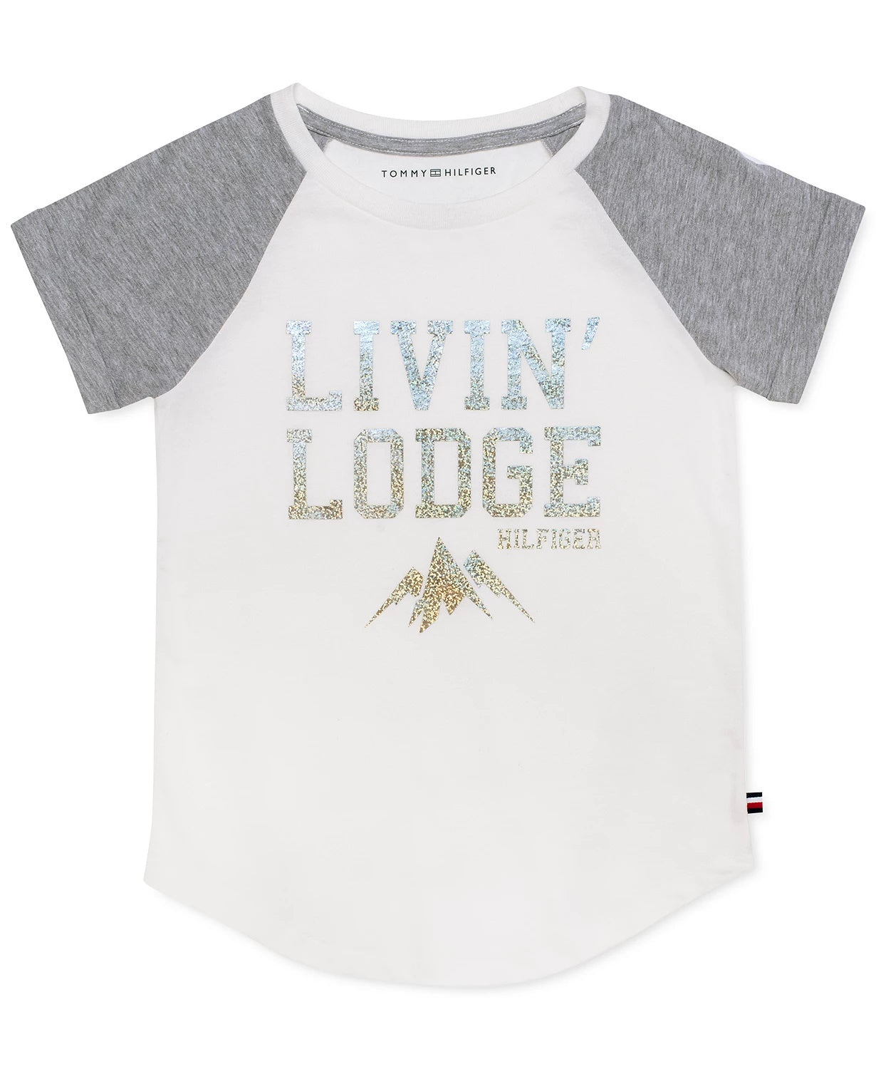 Camiseta Tommy Hilfiger Infantil para Meninas Algodão Livin' Lodge Branca Tamanho 3T