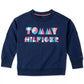 Tommy Hilfiger Moletom com logotipo para meninas, tamanho 4T, azul marinho, slim