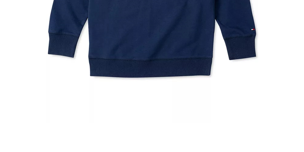 Tommy Hilfiger Moletom com logotipo para meninas, tamanho 4T, azul marinho, slim