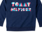 Tommy Hilfiger Moletom com logotipo para meninas, azul marinho, tamanho 6X