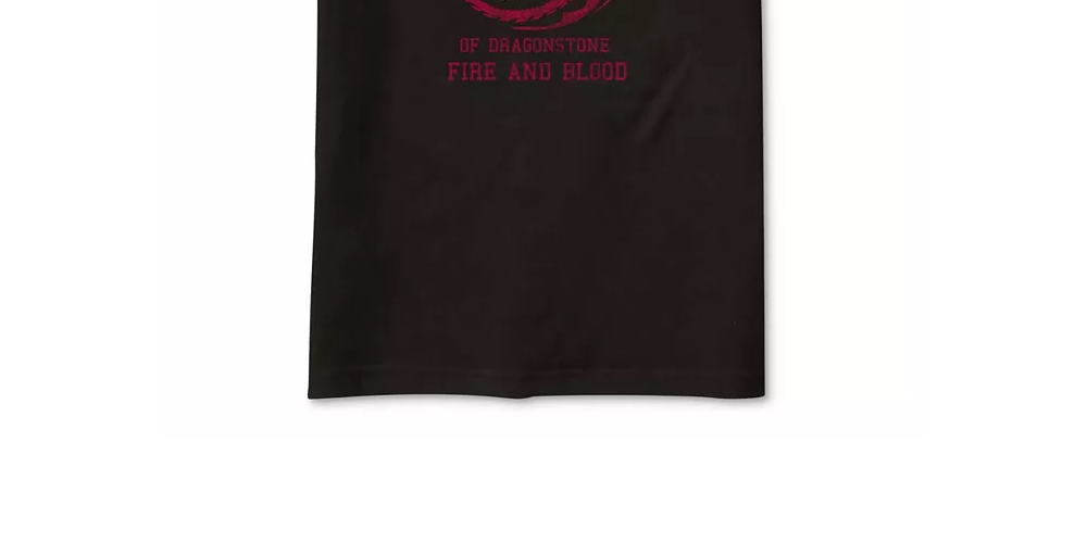 Camiseta masculina gráfica Game of Thrones House Targaryen, preta, tamanho pequeno