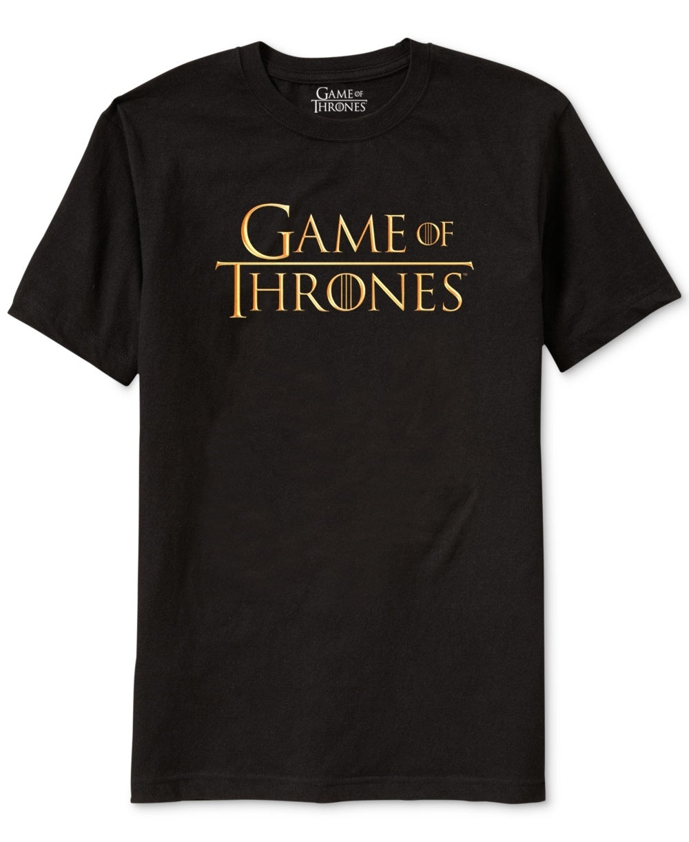 Camiseta masculina com logotipo de Game of Thrones da Ripple Junction, preta, tamanho grande