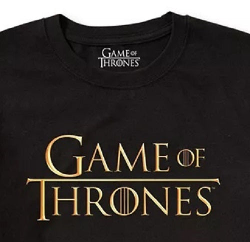 Camiseta masculina com logotipo de Game of Thrones da Ripple Junction, preta, tamanho médio