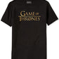Camiseta masculina com logotipo de Game of Thrones da Ripple Junction, preta, tamanho extragrande